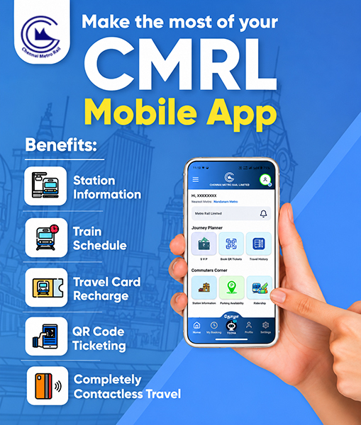 CMRL Mobile App – Online Ticket Booking and Recharge