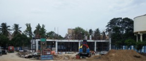 Ancillary building work in progress at Thirumangalam station (16-05-15)